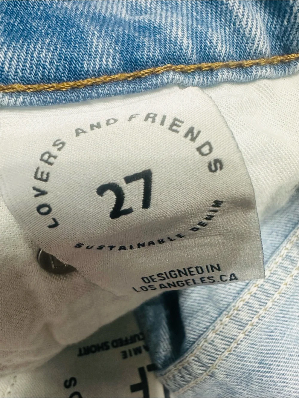 NWT Lovers + Friends Jamie High Rise Denim Shorts Light Wash Distressed Size 27